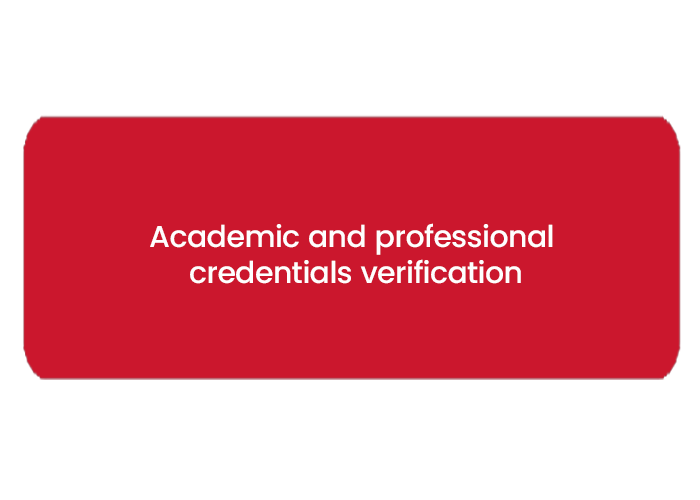 Academic and professional credentials verification