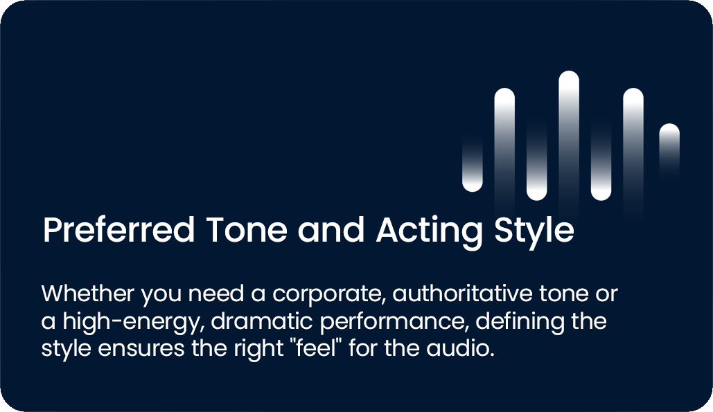 Preferred Tone and Acting Style
